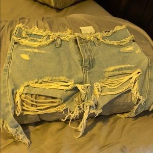 Dangerously distressed shorts